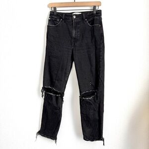 Abercrombie & Fitch The Mom High Rise Ripped Jeans Size 25